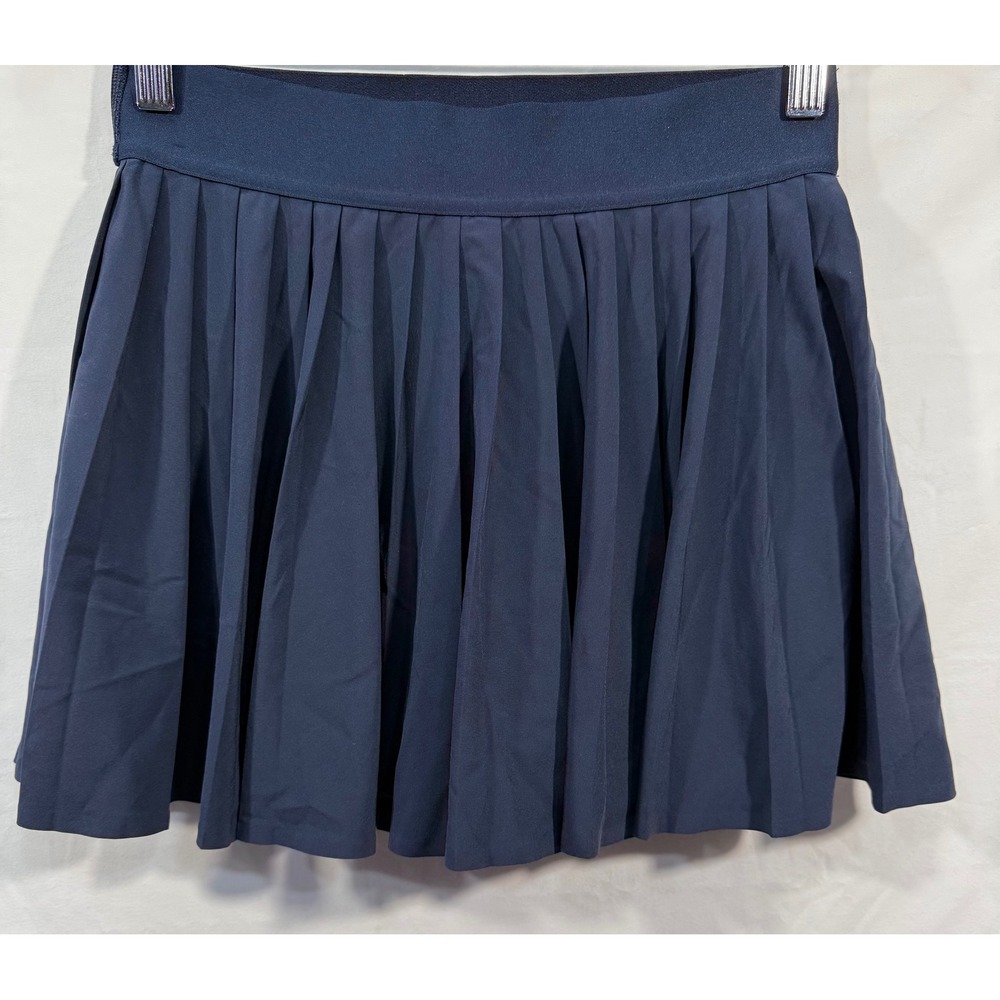 Aritzia Golden Navy Blue Pleated Tennis Mini Skirt Small 116689